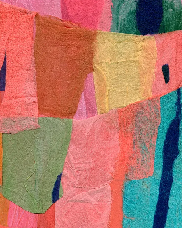 Layered Tissue Paper Collage Art