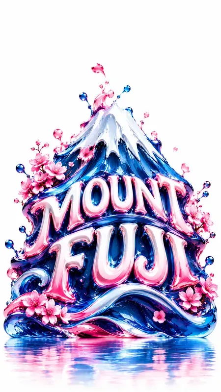 Classic Liquid Landmark Typography Art