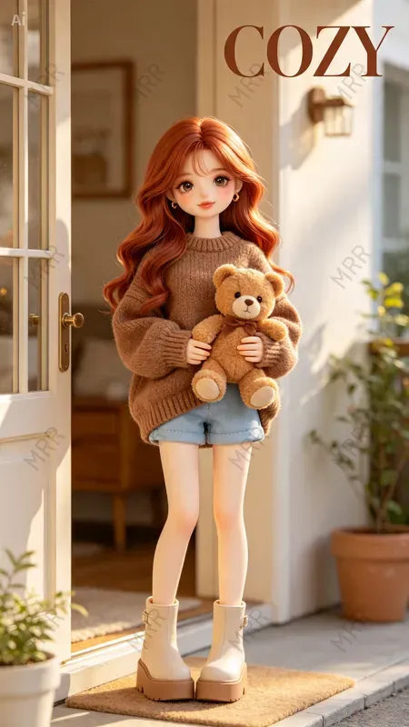 Cute Doll Girl Portraits