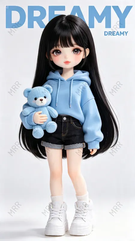 Cute Doll Girl Portraits