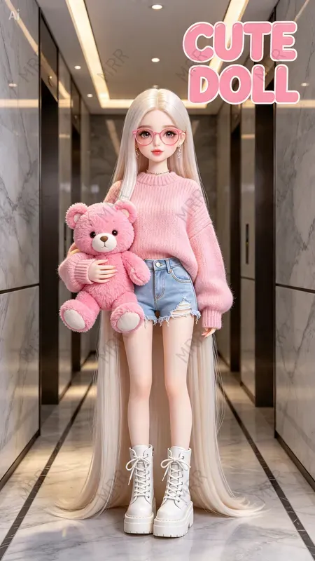Cute Doll Girl Portraits