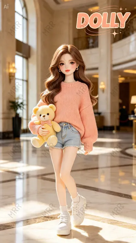 Cute Doll Girl Portraits