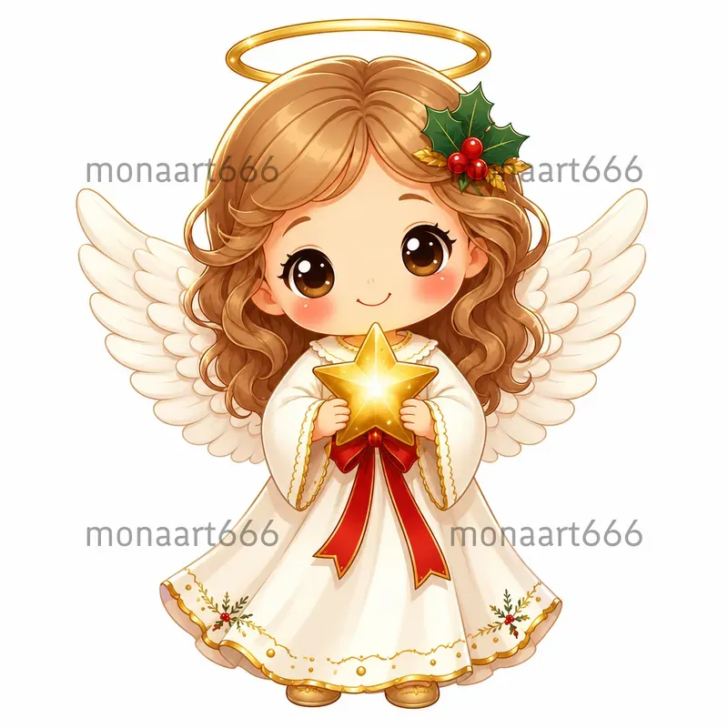Cozy Christmas Character Tshirt Cliparts