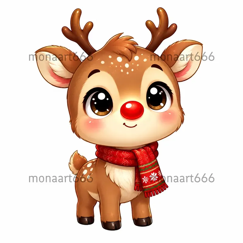 Cozy Christmas Character Tshirt Cliparts