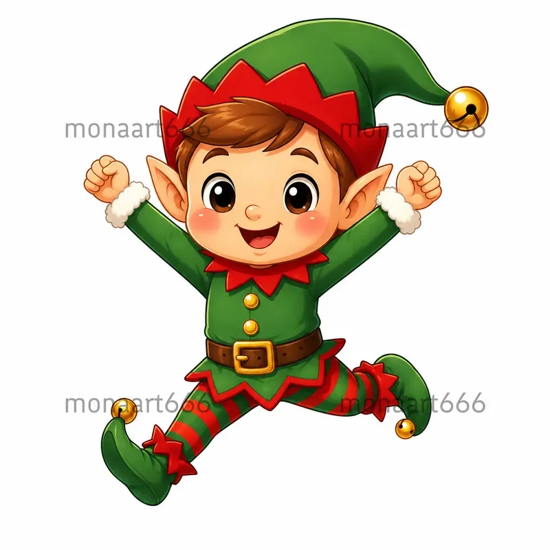 Cozy Christmas Character Tshirt Cliparts