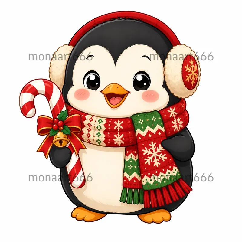 Cozy Christmas Character Tshirt Cliparts