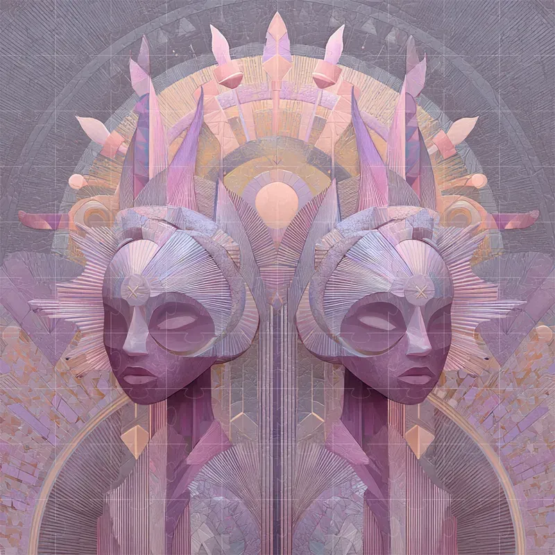 Mirrored Cosmic Twin Portraits