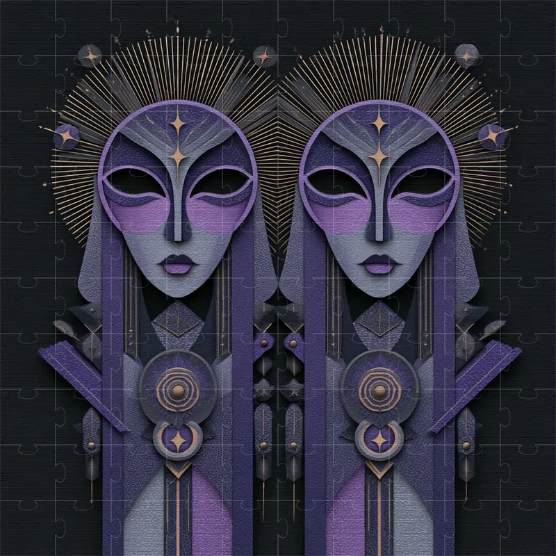 Mirrored Cosmic Twin Portraits