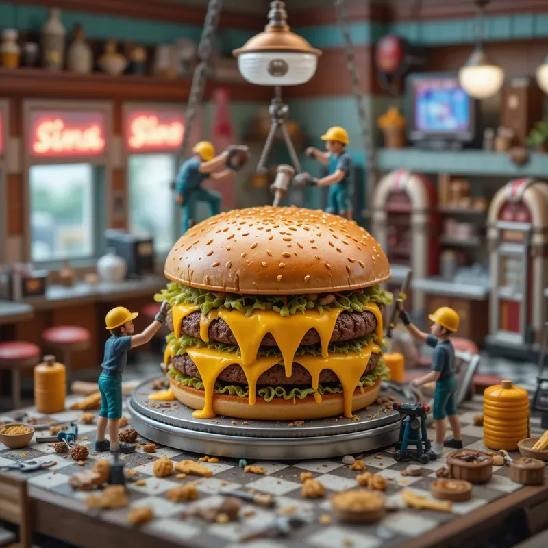 Whimsical Miniature Food Constructions