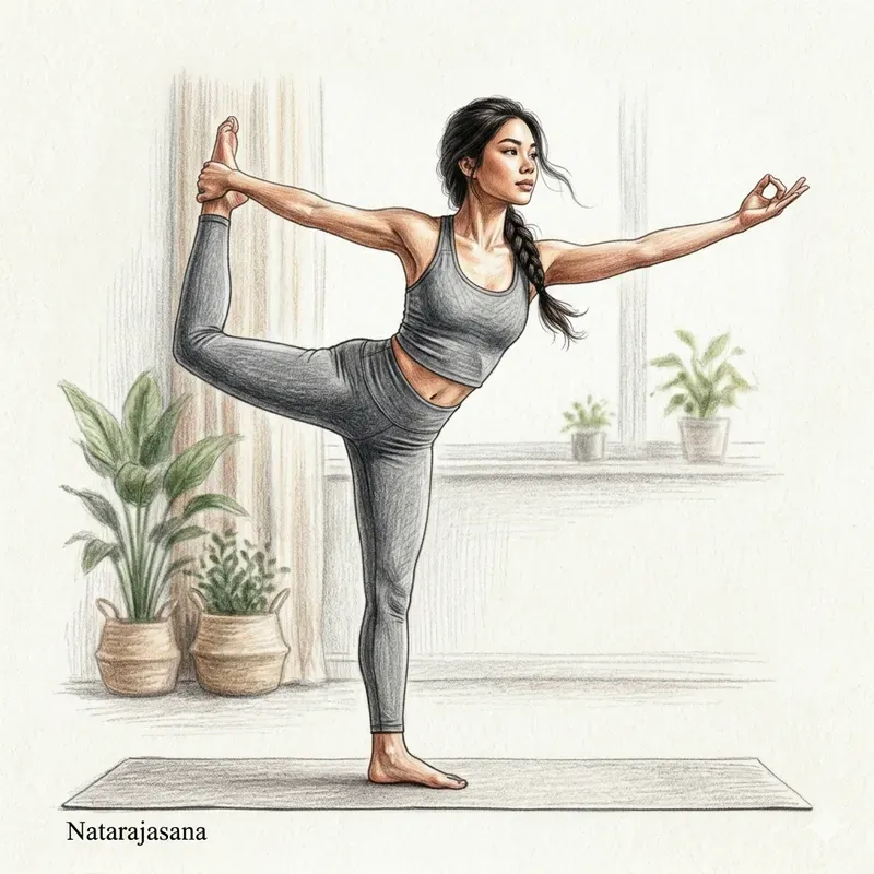 Color Pencil Yoga Pose Illustrations
