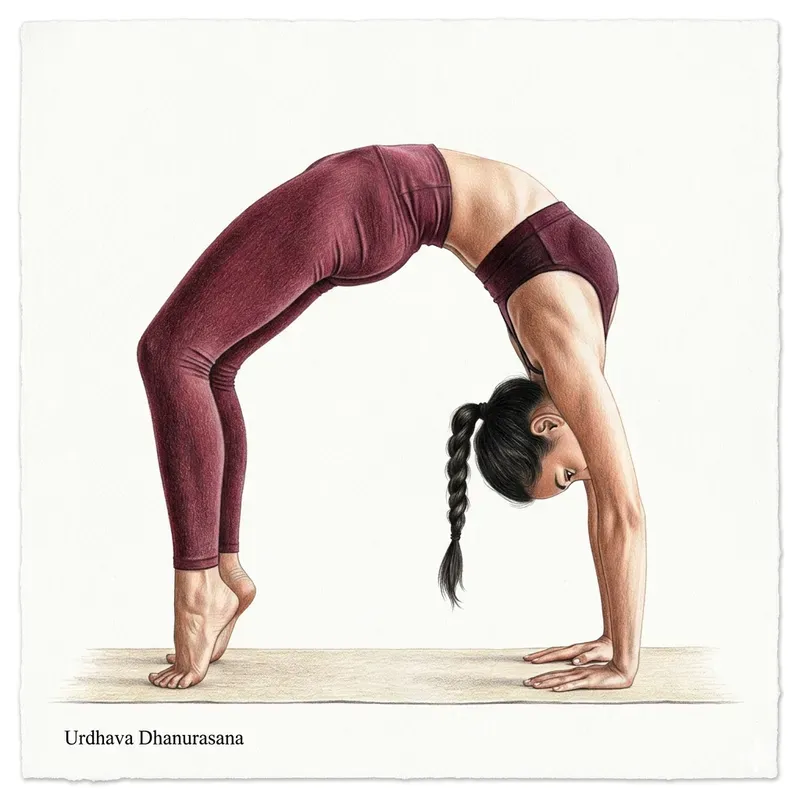 Color Pencil Yoga Pose Illustrations
