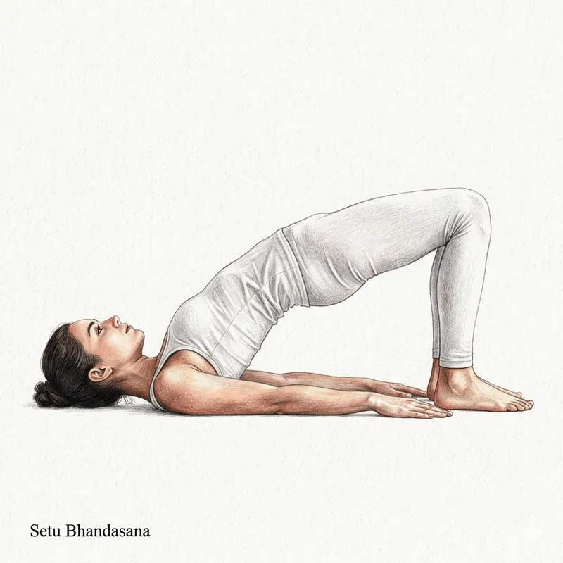 Color Pencil Yoga Pose Illustrations