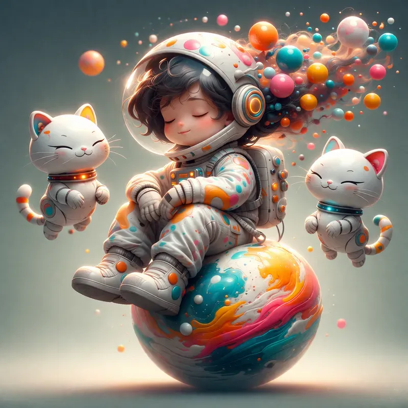 Whimsical Polka Dot Dream Characters