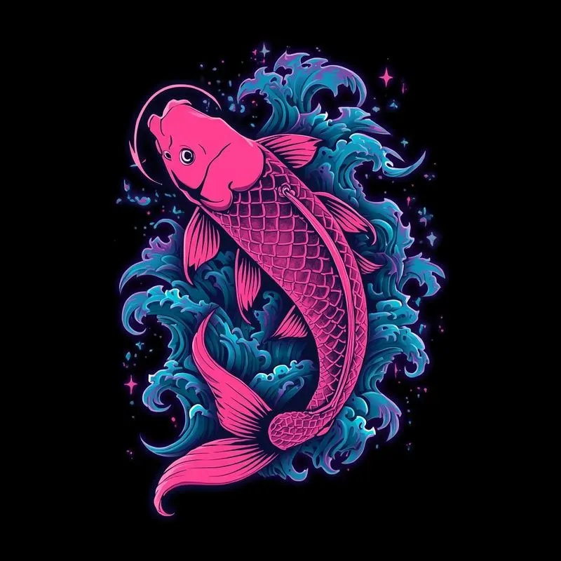 Cyberpunk Neon Japanese Tattoos