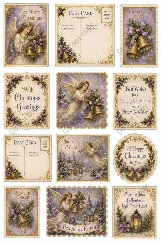 Victorian Christmas Postcard Sets