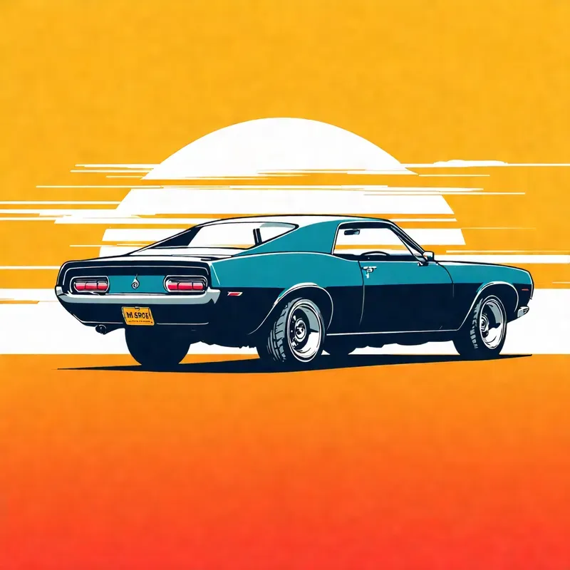 Retro Car Poster Illustrations