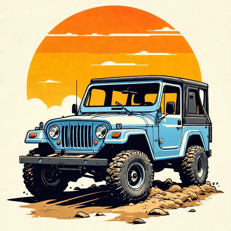 Retro Car Poster Illustrations