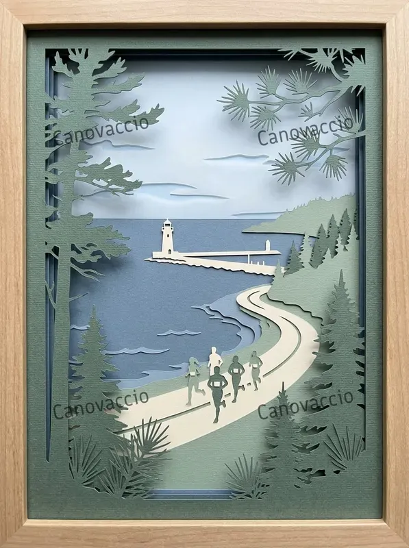 Marathon Keepsake Papercut Posters