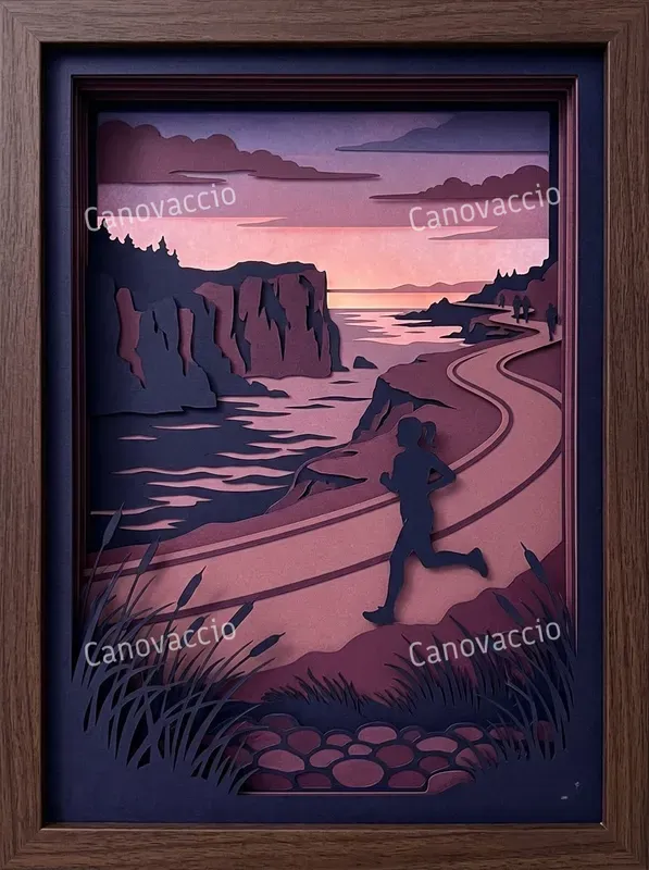 Marathon Keepsake Papercut Posters