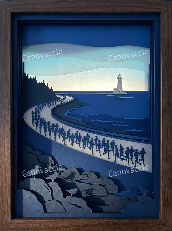 Marathon Keepsake Papercut Posters