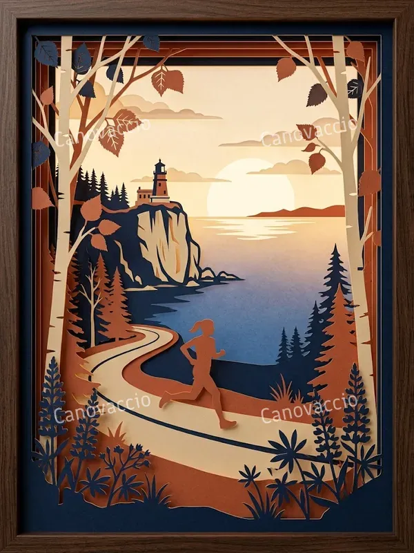 Marathon Keepsake Papercut Posters