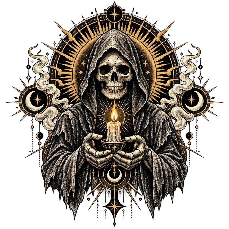Vintage Etching Occult Tee Graphics