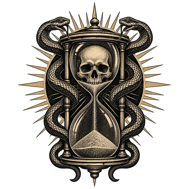 Vintage Etching Occult Tee Graphics