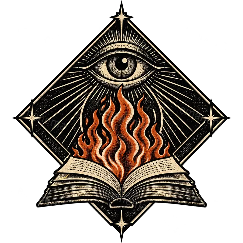 Vintage Etching Occult Tee Graphics
