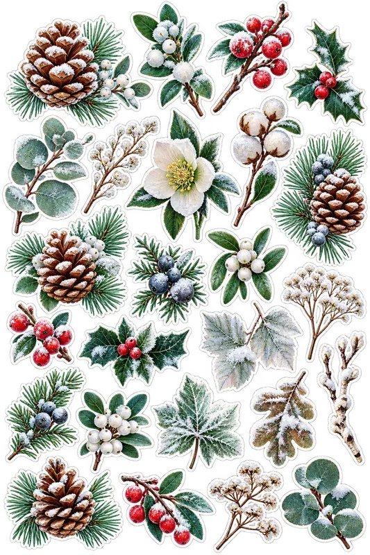 Whimsical Winter Clipart Sticker Sheets