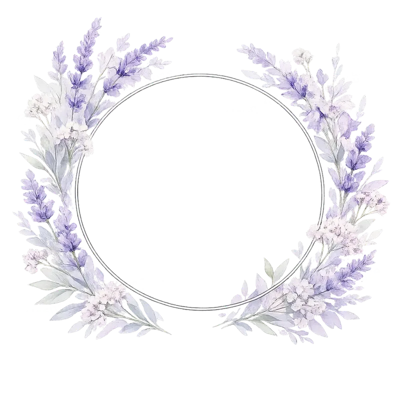 Watercolor Botanical Frame Borders