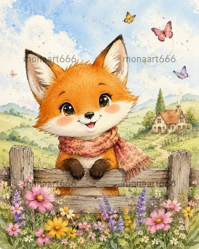 Whimsical Watercolor Countrysides