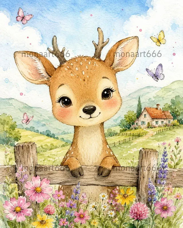 Whimsical Watercolor Countrysides