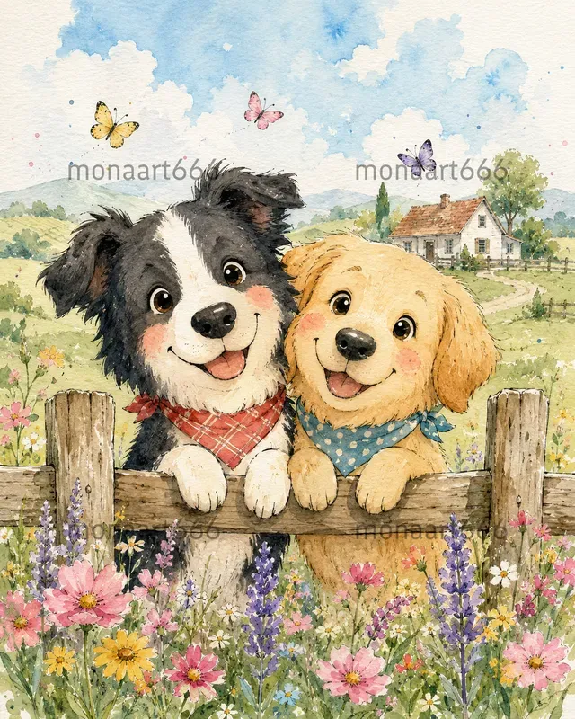 Whimsical Watercolor Countrysides