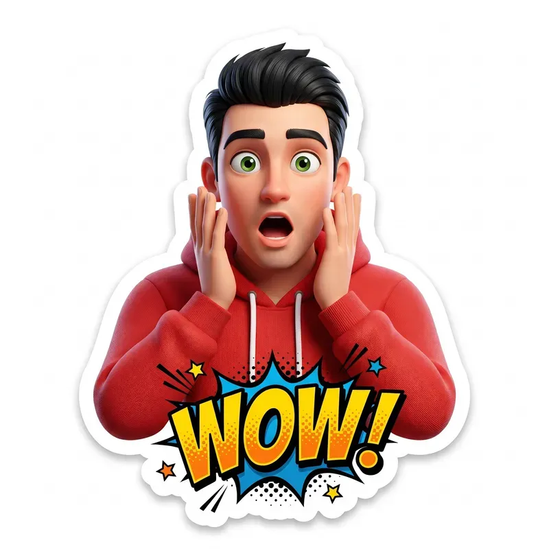 Highdefinition 3D Sticker Generator