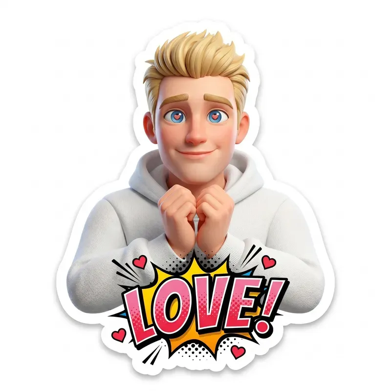 Highdefinition 3D Sticker Generator