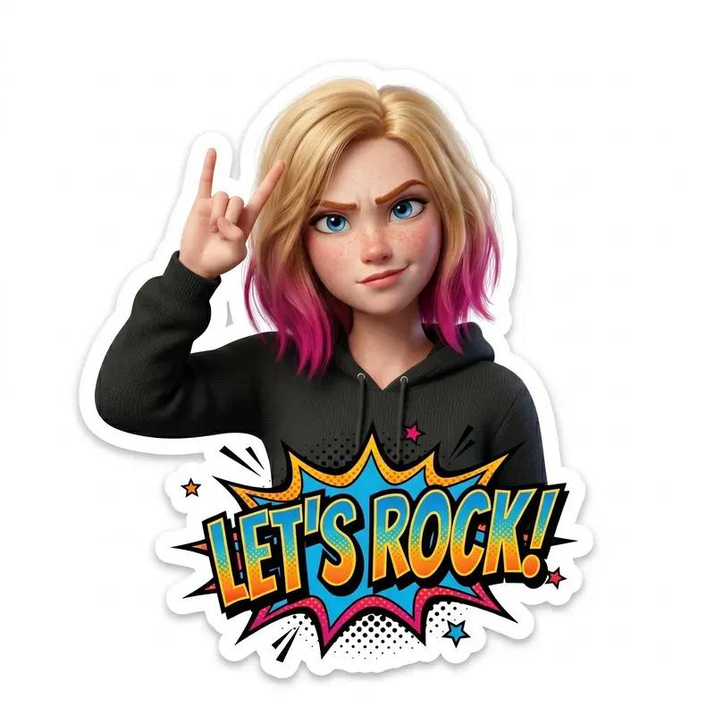 Highdefinition 3D Sticker Generator