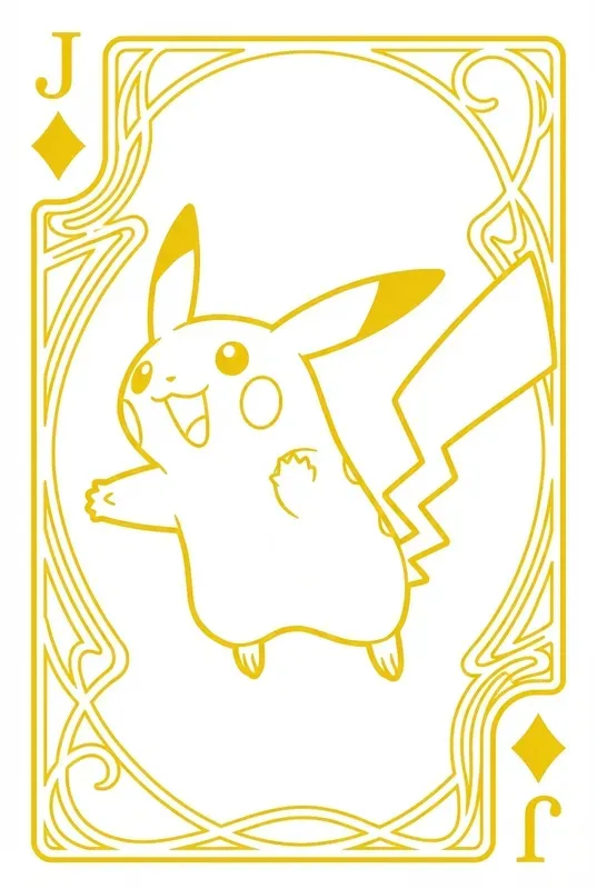 Custom Playing Card Monochrome Line Art