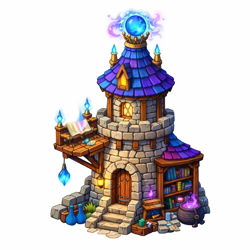 Handpainted Isometric Fantasy Buildings
