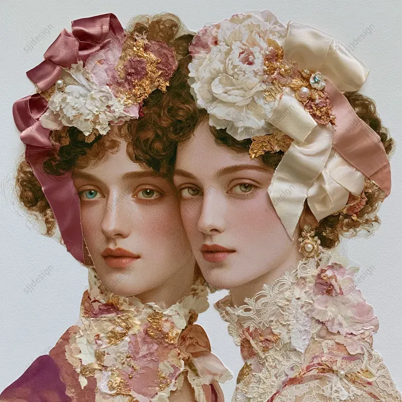Pearl Coquette Portrait Art
