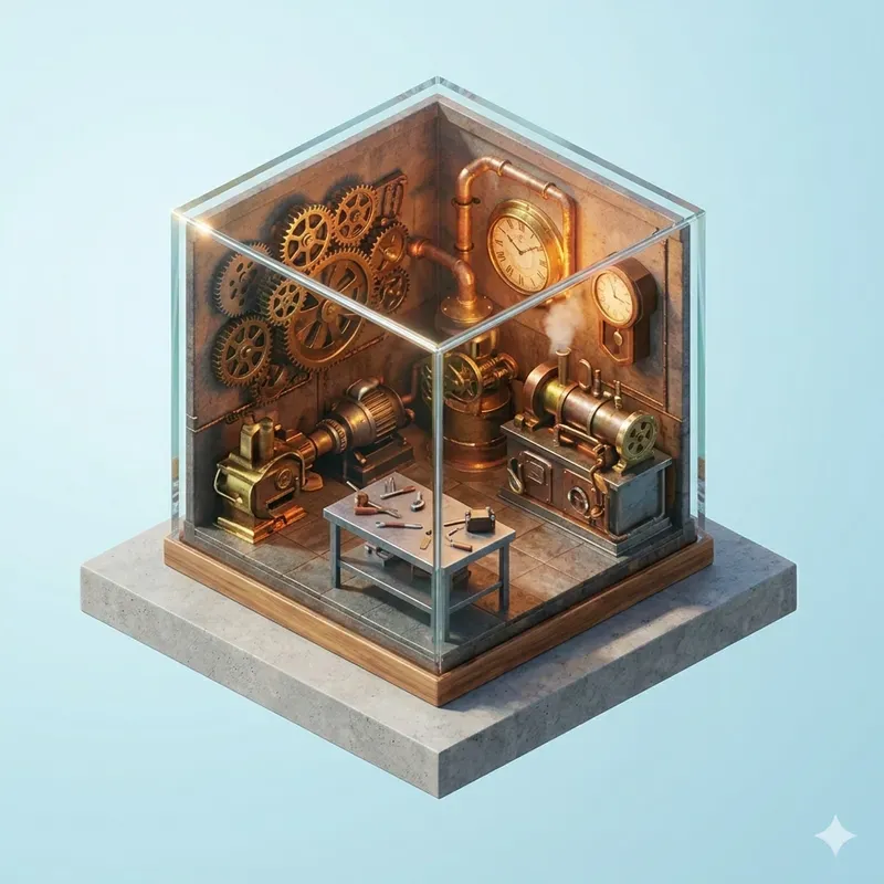 Isometric Microworld Diorama Generator