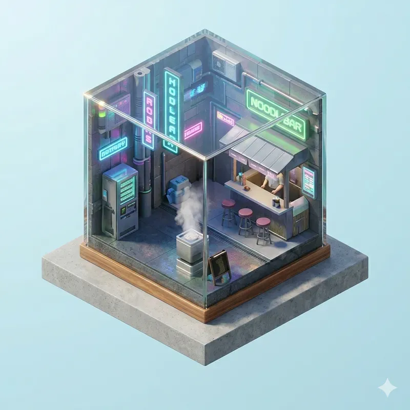 Isometric Microworld Diorama Generator