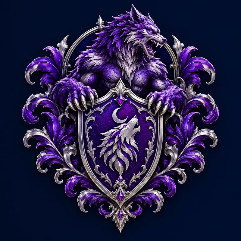 Majestic Mythical Heraldic Crest Art