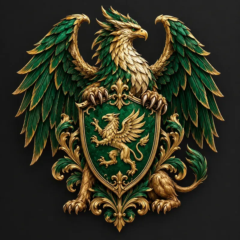 Majestic Mythical Heraldic Crest Art