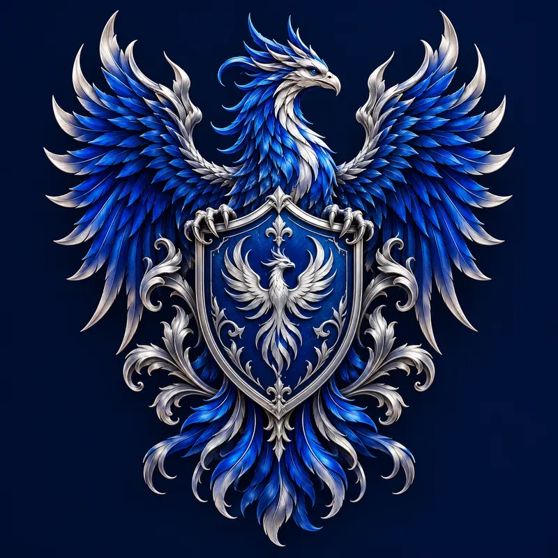 Majestic Mythical Heraldic Crest Art