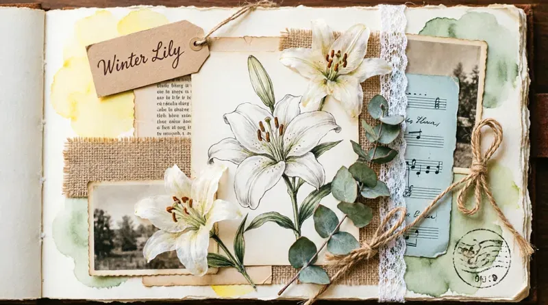 Vintage Collage Botanical Journal Spreads