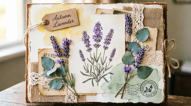 Vintage Collage Botanical Journal Spreads