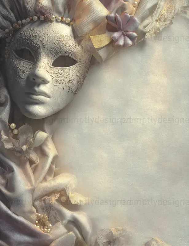 Mardi Gras Masks Journal Pages