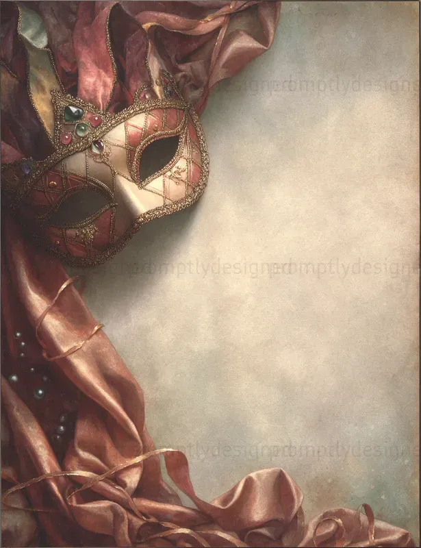 Mardi Gras Masks Journal Pages