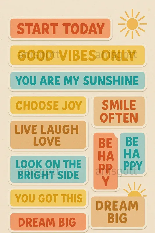 Word Strip Sheet Junk Journal Quotes