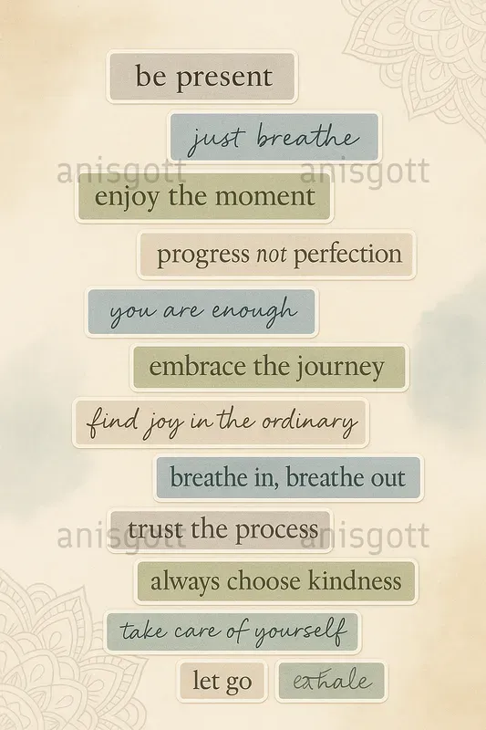 Word Strip Sheet Junk Journal Quotes